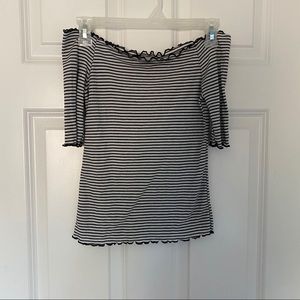 Off the Shoulder Stripe Top